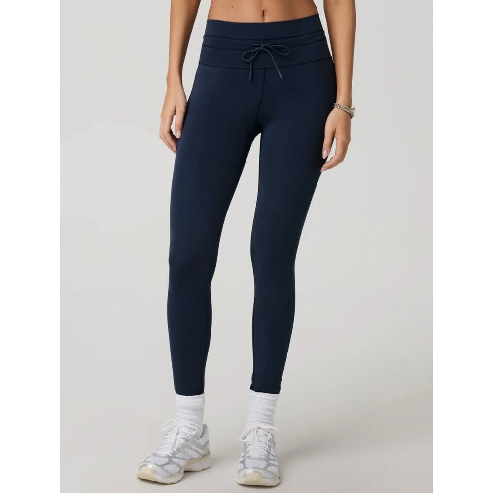 Vuori Daily Legging 7/8 Length Drawstring Dark Navy Activewear Size Large